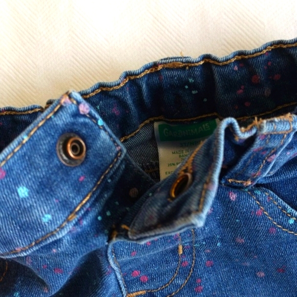 garanimals paint splatter cut off denim jean shorts 3T toddler girls - Picture 4 of 7